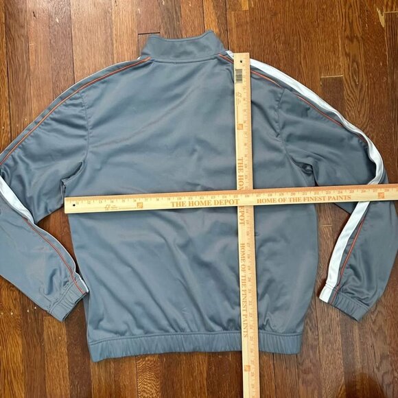 Nike Mens Jacket Gray Orange Full Zip Up Pockets Mock Neck Track Active … - Picture 7 of 9